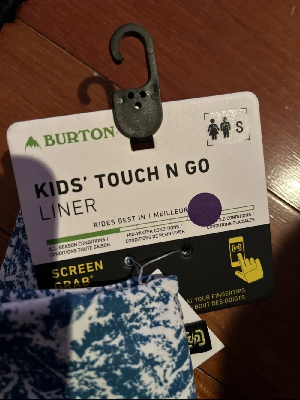 NWT Burton Aqua & White Touchscreen Liner Gloves Sz S 6-7 $30